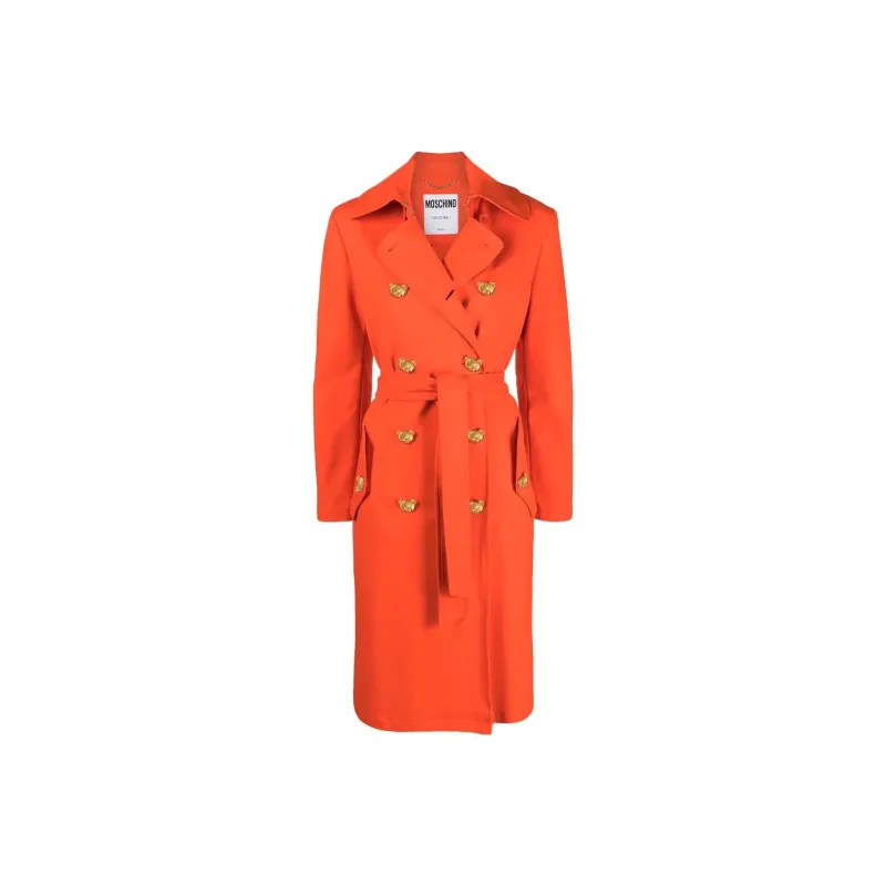MOSCHINO Trench Coats Women's Orange-0