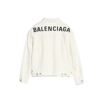 Balenciaga Denim Jackets Women's White