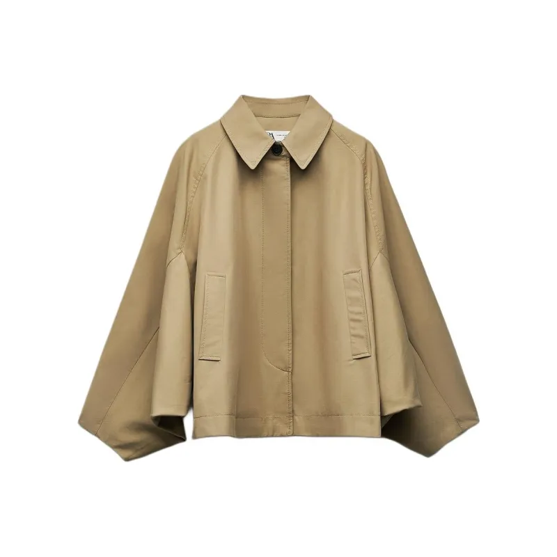 ZARA Trench Coats Women's Beige-0