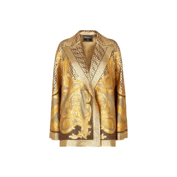 Versace X FENDI X VERSACE Leather Jackets Women's Multicolor