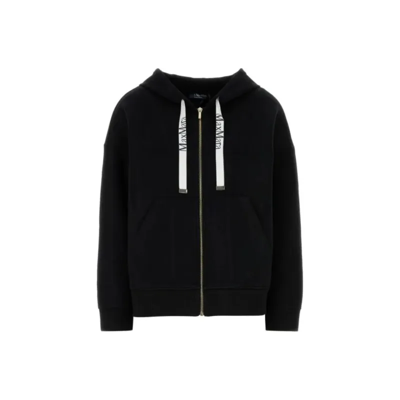 'S MAX MARA Jour Zip Up Drawstring Hoodie-0