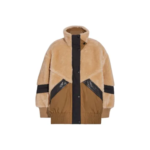 COACH Velvet-feel Coat Women's Brown