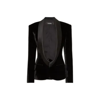 DSQUARED 2 Velvet Dean Statement Shawl Jacket
