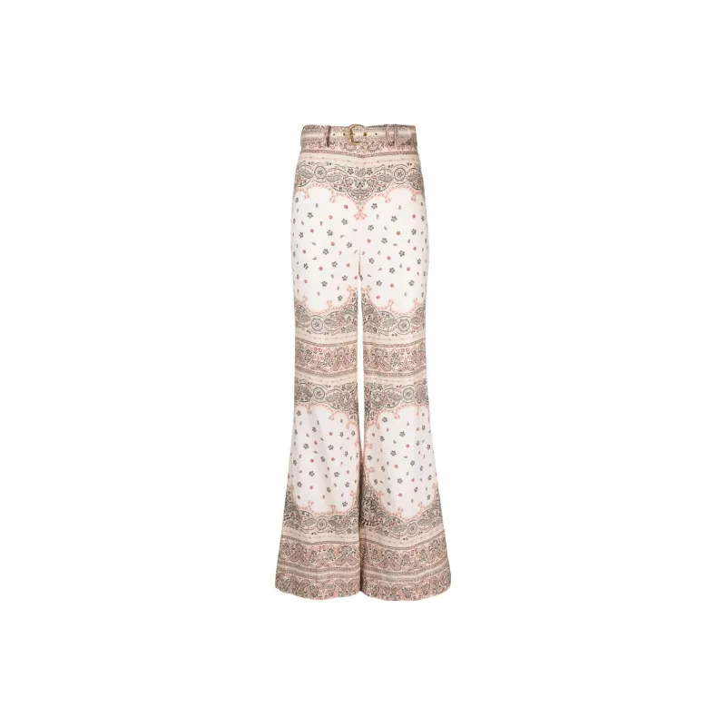 Zimmermann Belted Wide Leg Pants-0