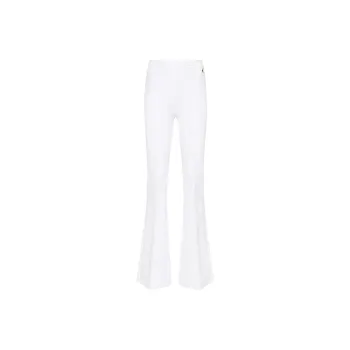 Elisabetta Franchi Logo Charm Stretch Palazzo Trousers