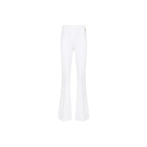 Elisabetta Franchi Logo Charm Stretch Palazzo Trousers