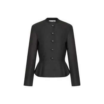 DIOR SS23 Leather Jacket Coat Women's Black