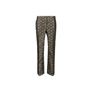VERSACE Monogram Jacquard Pants 'Black/Khaki'