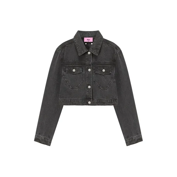 CHUU Denim Jackets Women's Black Gray-0