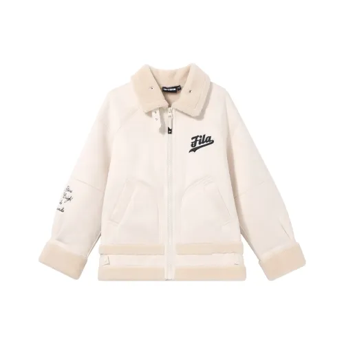 FILA FUSION Velvet Jackets Women's Beige Khaki Wheat
