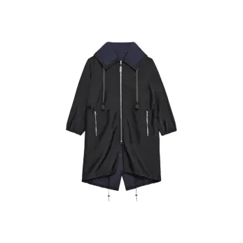 THEORY Designer Co-authored Collection Trench Coats Women's Black & Navy Blue