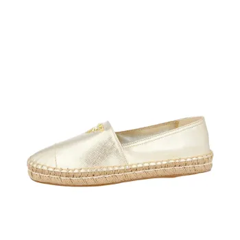 PRADA Saffiano Espadrilles Women's Gold