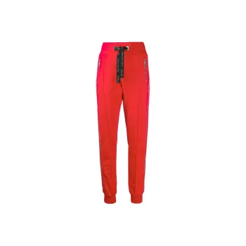 PHILIPP PLEIN Crystal embellished Strip Trackpants