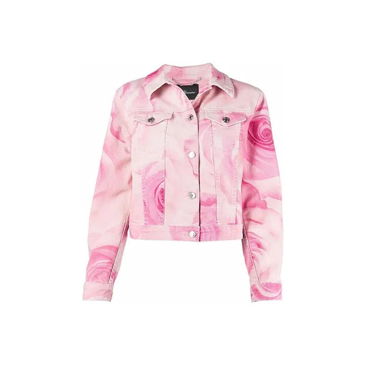 Blumarine SS22 Denim Jacket Women's Pink-0
