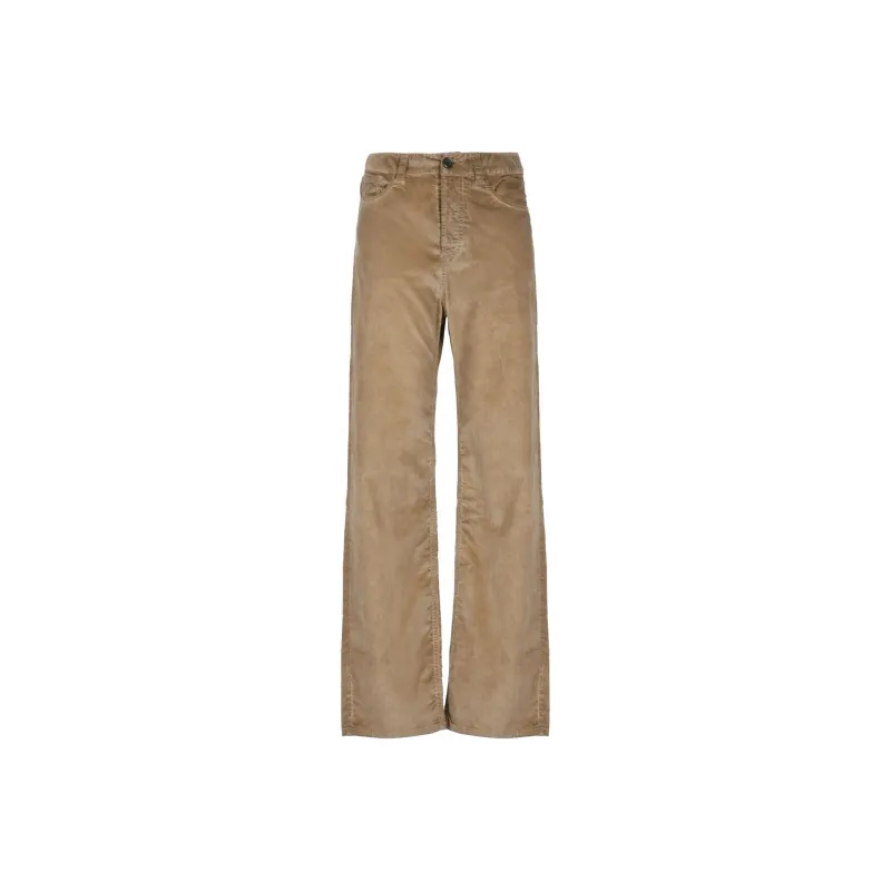 UMA WANG Straight-Leg Velvet Tree Pants-0