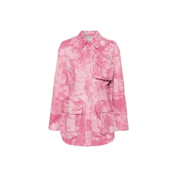 Blumarine Distressed Cargo Denim Jacket