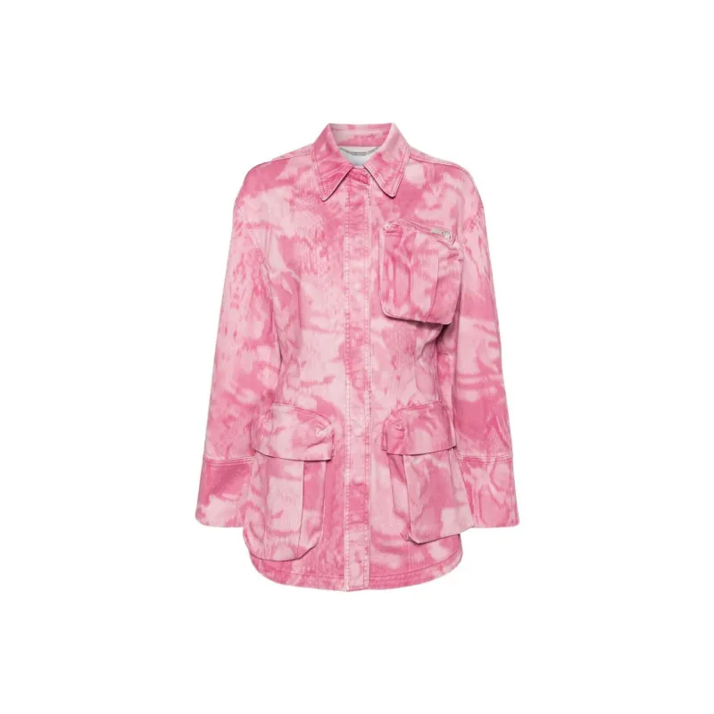 Blumarine Distressed Cargo Denim Jacket-0