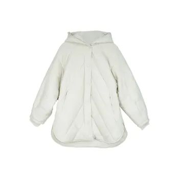 ZARA Puffer Jacket Women's Ecru
