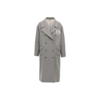 Elisabetta Franchi Chevron Double Breasted Coat
