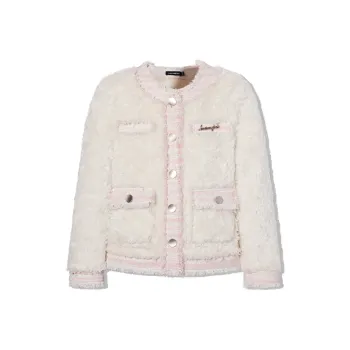 LA CRAWFISH Velvet-feel Coat Women's Cloud White