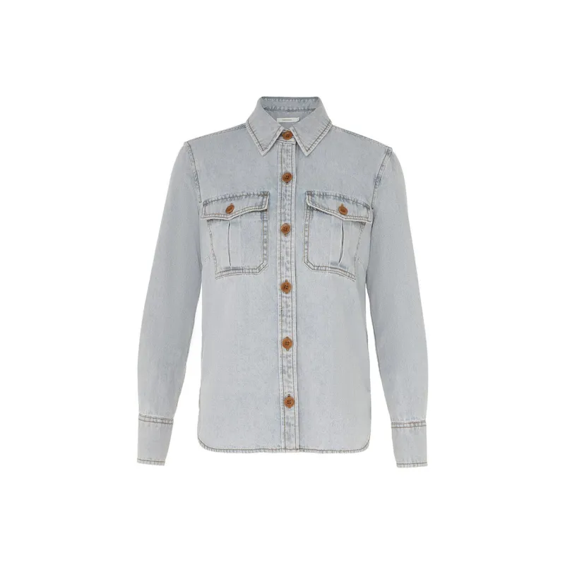 Zimmermann SS24 Denim Jacket Women's Storm Blue-0