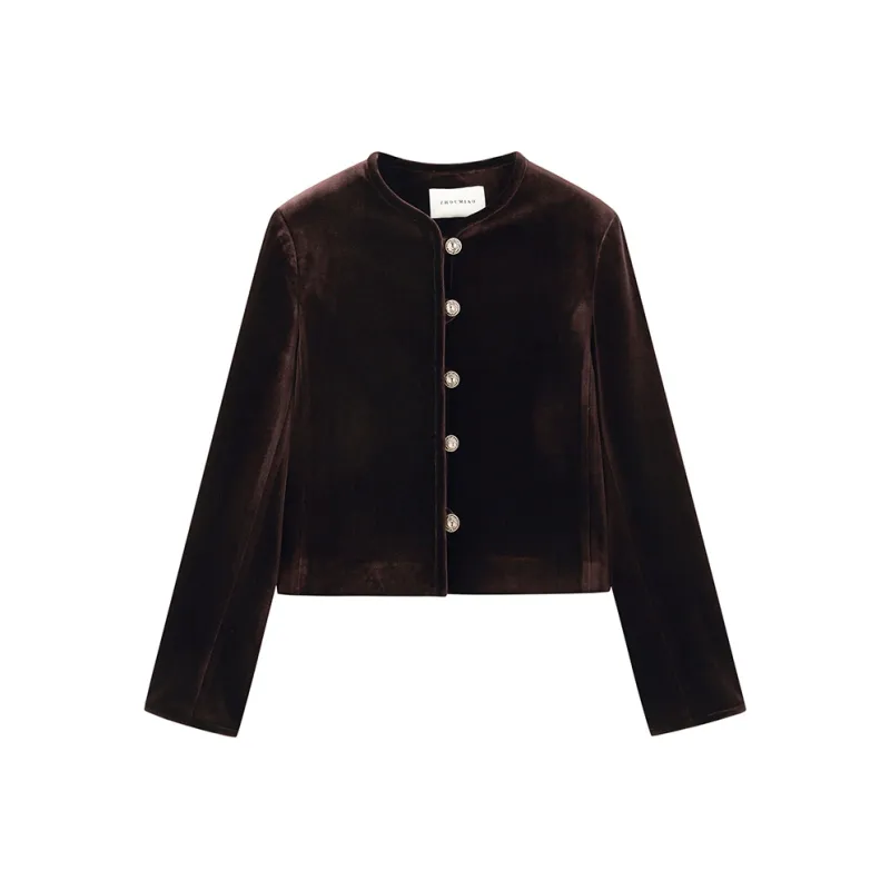 ZHOUMIAO Velvet feel Coat Women's-2