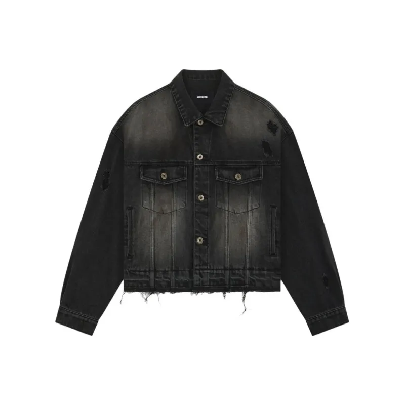 WE11DONE FW24 Denim Jacket Women's Black-0