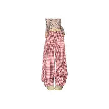 YINLEI Casual Pants Women's Red