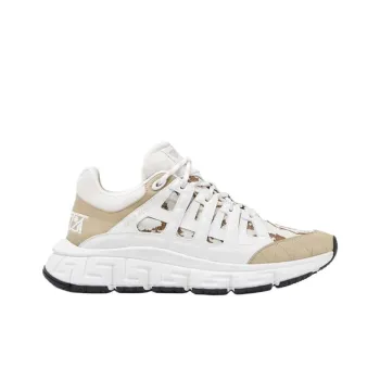 VERSACE Barocco Low Top Casual Shoes Men's White
