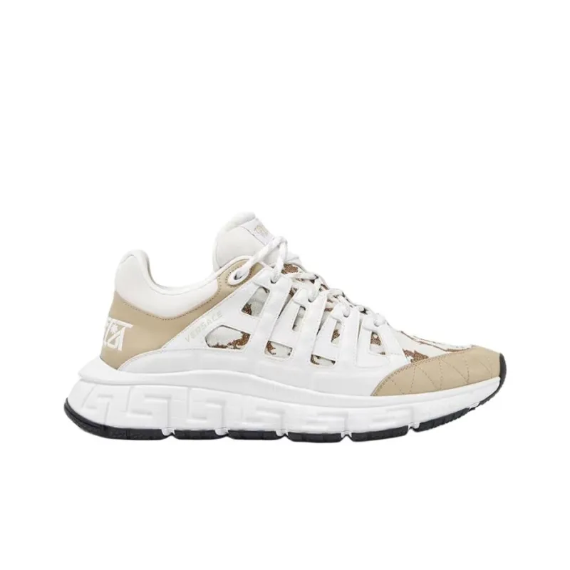 VERSACE Barocco Low Top Casual Shoes Men's White-1