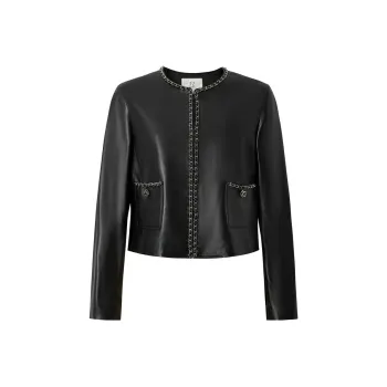 JZ. ANNAKRO Leather Jackets Women's Plain Black