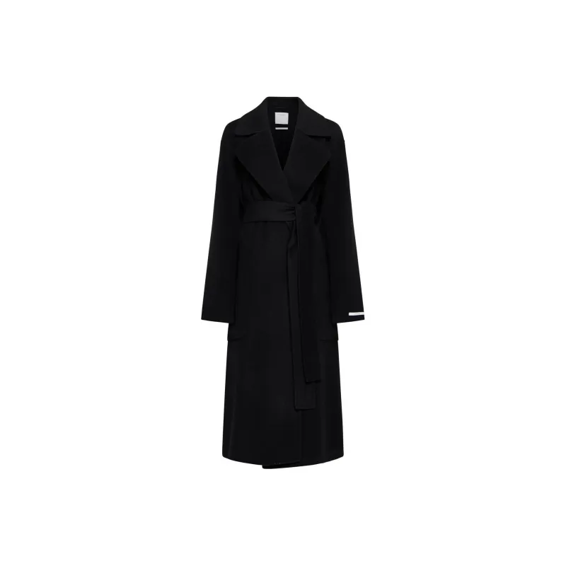 SportMax Veleno Belted Long Sleeved Coat-0
