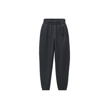 Alexander Wang Puff Paint Logo Essential Terry Classic Sweatpant Soft Obsidian