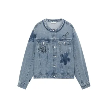 Broadcast x DISHINILIANMING Denim Jacket Women's Denim Blue