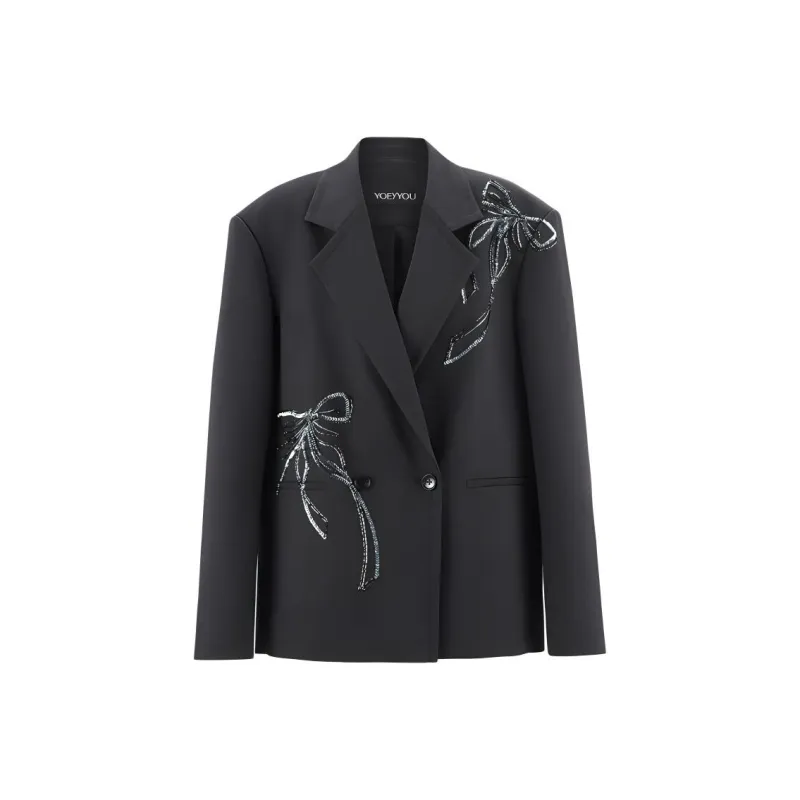 YOEYYOU Business Suit Women's Deep Sea Blue-0