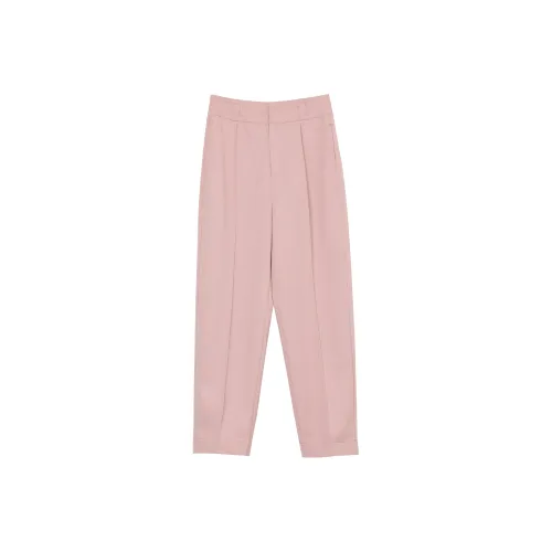 Fstudio Korean Style Petite Draping Solid Color High Rise Straight Fit Casual Pants Women's