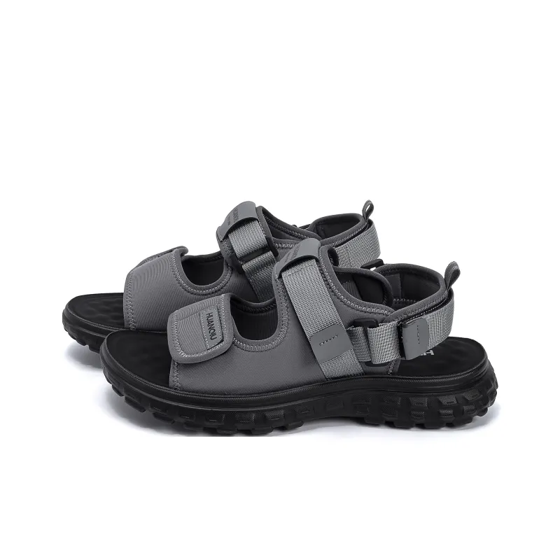 HUANQIU Beach Sandals Men's Gray-1