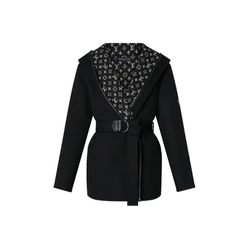 LOUIS VUITTON Belted Short Wrap Pea Coat