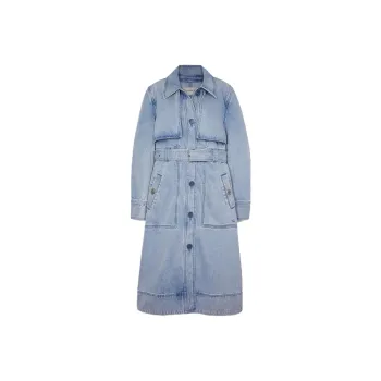 COACH Trench Coats Women's Blue