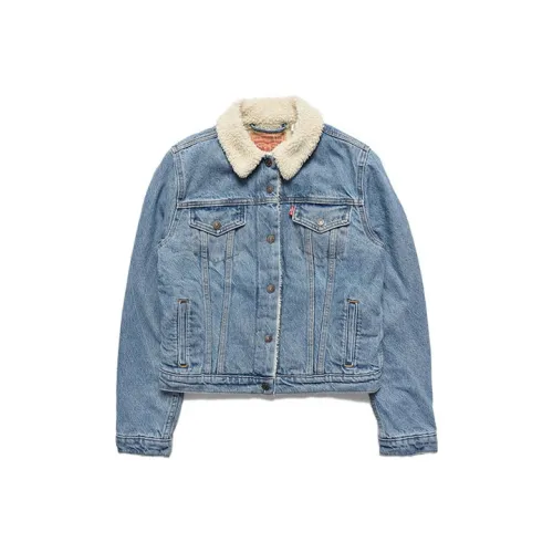 Levis Velvet Jackets Women's Blue