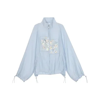 SNBL Cropped Coats Women's Blue Coat