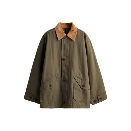 H&M Denim Jacket Women's Khaki Green