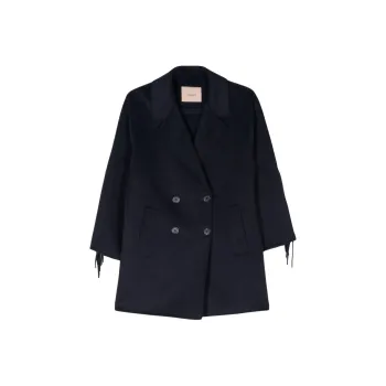 Twinset Fringed Double breasted Coat