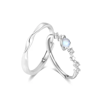 Master Kim Glass Cat Eye Adjustable Ring Unisex