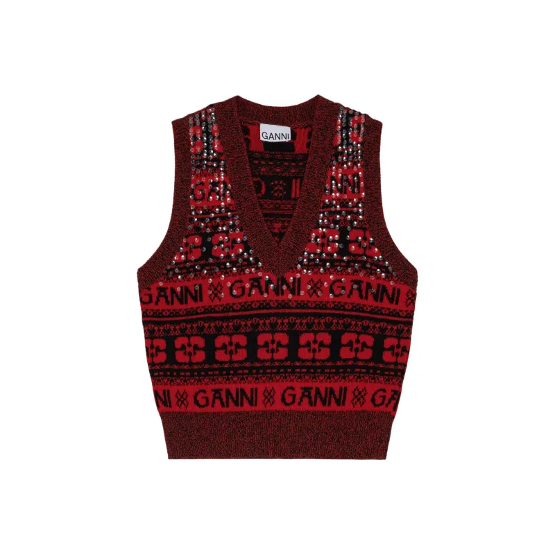 GANNI Vests Women's High Risk Red-0