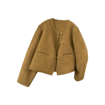 Cypress House Cropped Coat Women's Ginger Yellow