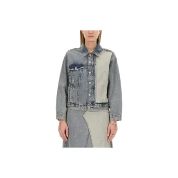MM6 Maison Margiela Distressed Effect Button Up Denim Jacket