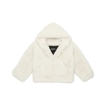SMFK X Wonderland Cropped Coats Women's Sky White