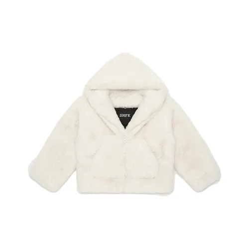 SMFK X Wonderland Cropped Coats Women's Sky White