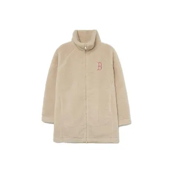 MLB Velvet feel Coat Women's Light Beige